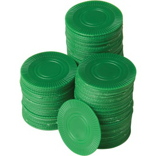 U.S. Toy GA30 10 Green Poker Chips / 100 pc