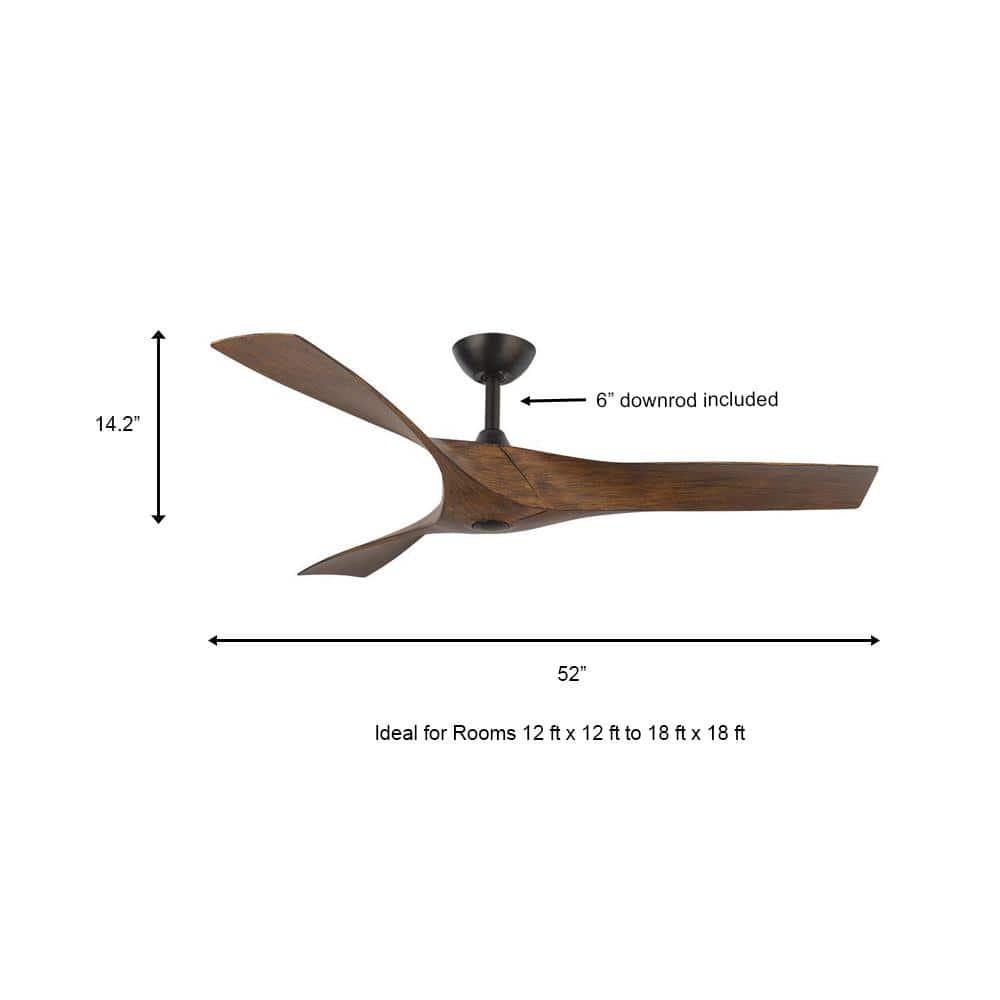 Home Decorators Collection Wesley 52 in Oil Rubbed Bronze Ceiling Fan with Remote Control