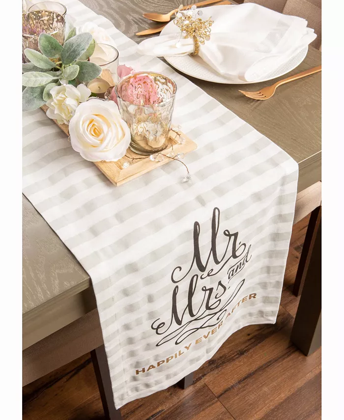 Design Imports Mr. Mrs. Table Runner 14 x 72