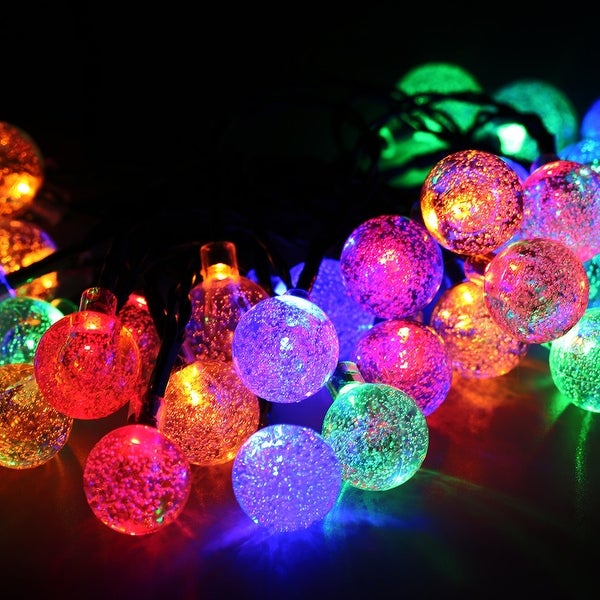 Solar 30 LED String Light Globe Ball Garden Path Yard Decor Lamp - 21ft Total Length Shopping - The Best Deals on String Lights | 39210862