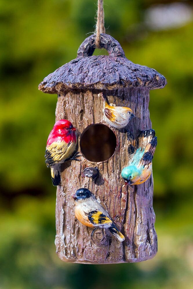 Oak Tree Decorative Hand-Painted Bird House