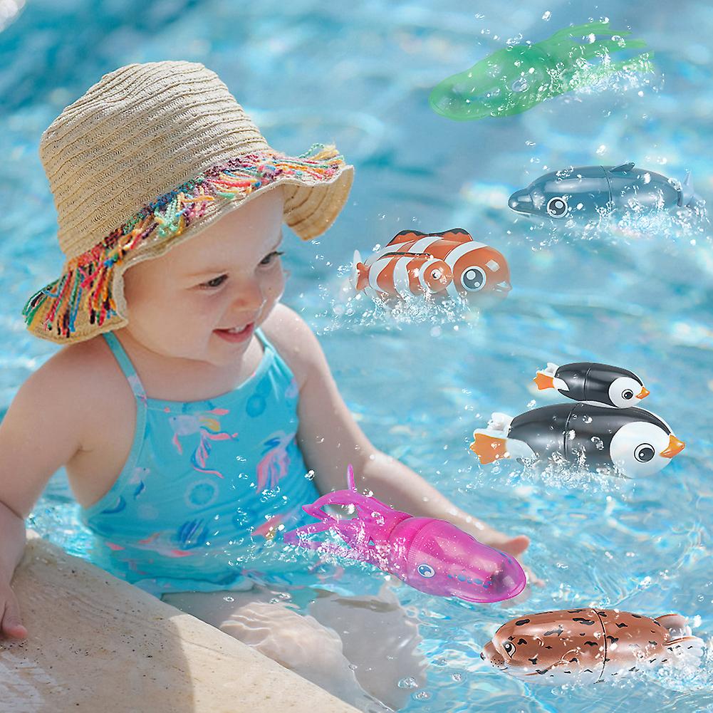 Baby Bath Toy Children Electric Bath Toys Baby Floating Bathtub Toy Toddler Swimming Bath Toys Baby Sea Animals Water Playing Toys Waterproof