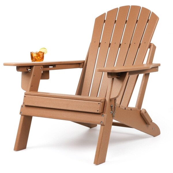 Vrakae Adjustable and Folding Adirondack Chair with Cup Holder