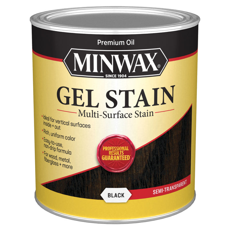 GEL STAIN BLACK 1QT