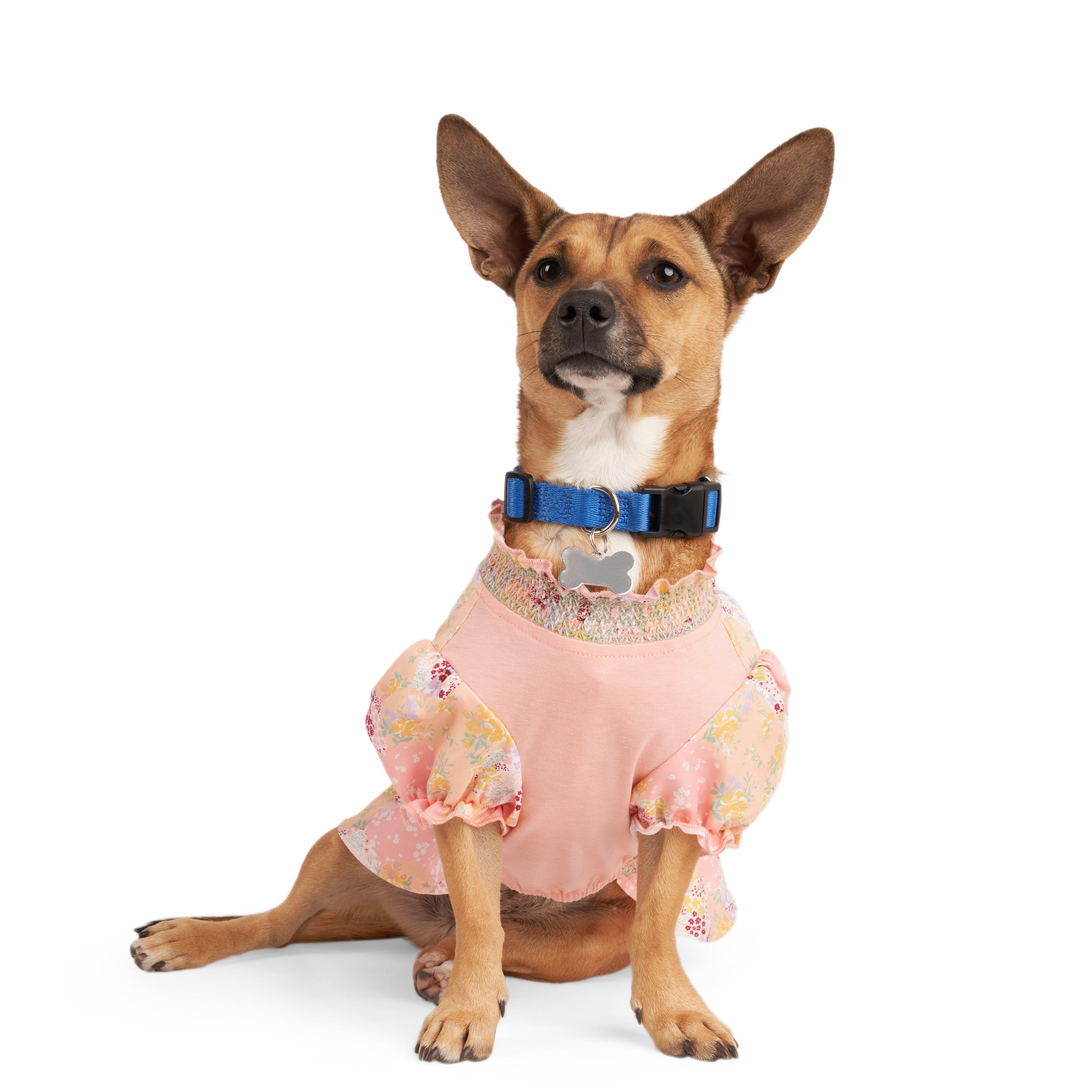 YOULY Floral Smocked Dog Top， XX-Small