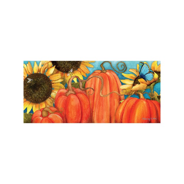 Evergreen Pumpkin Sassafras Switch Puzzle Mat 11 5 X 10 Inches Indoor And Outdoor Decor