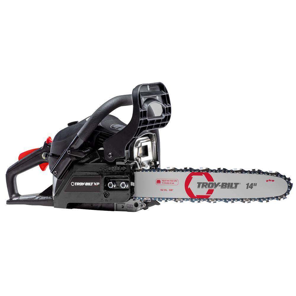 Troy-Bilt XP 14 in. 42cc 2-Cycle Lightweight Gas Chainsaw with Adjustable Automatic Chain Oiler and Heavy-Duty Carry Case TB4214C XP