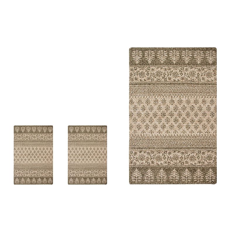 Better Trends Majestic Handwoven 3-piece Reversible Jute Rug Set