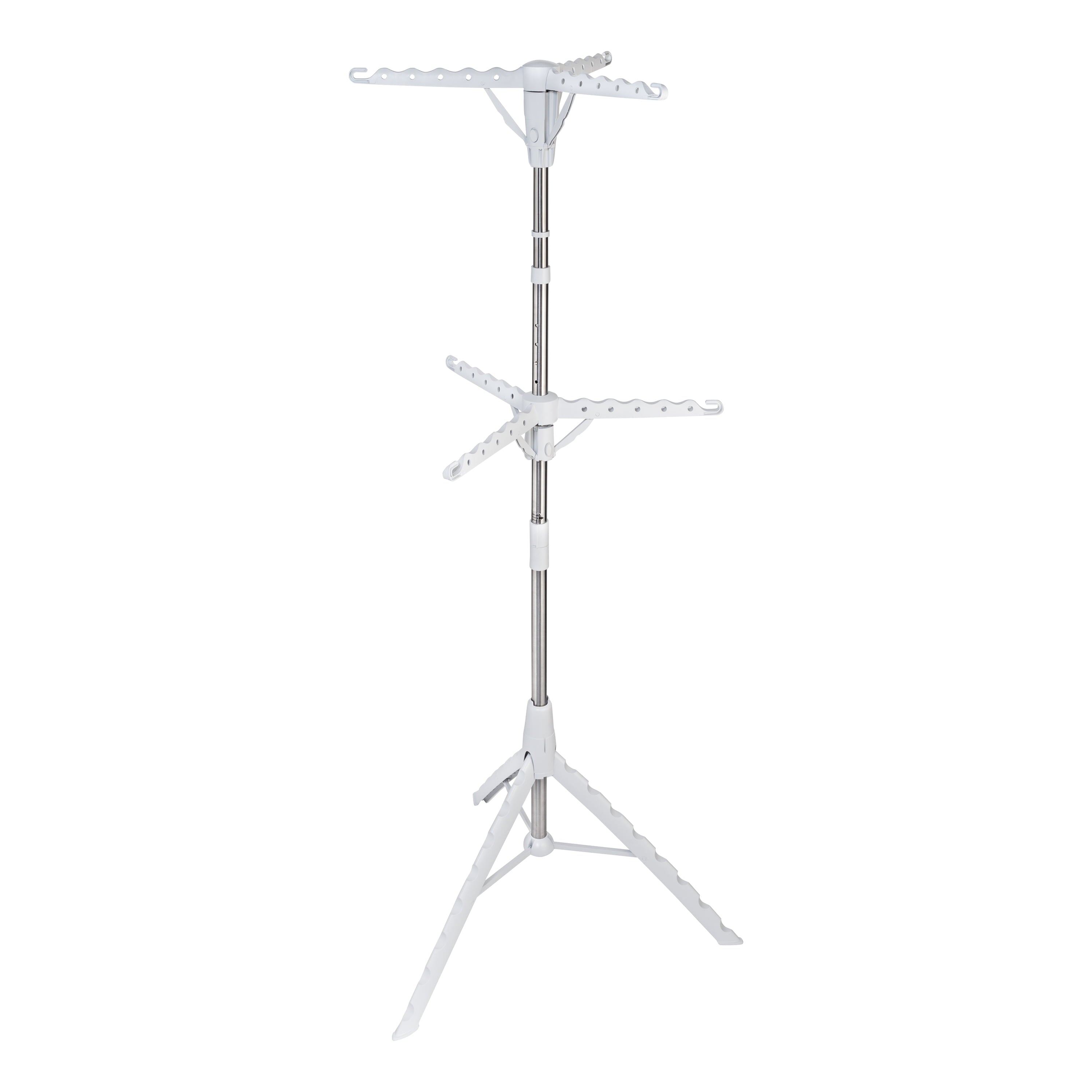 Honey-Can-Do 2-Tier Tripod Metal Clothes Drying Rack, White