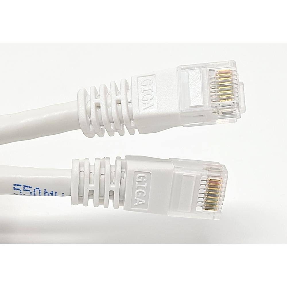 Micro Connectors Inc 100 ft. 24 AWG Cat6 Molded Snaggles RJ45 UTP Networking Patch Cable White E08-100W