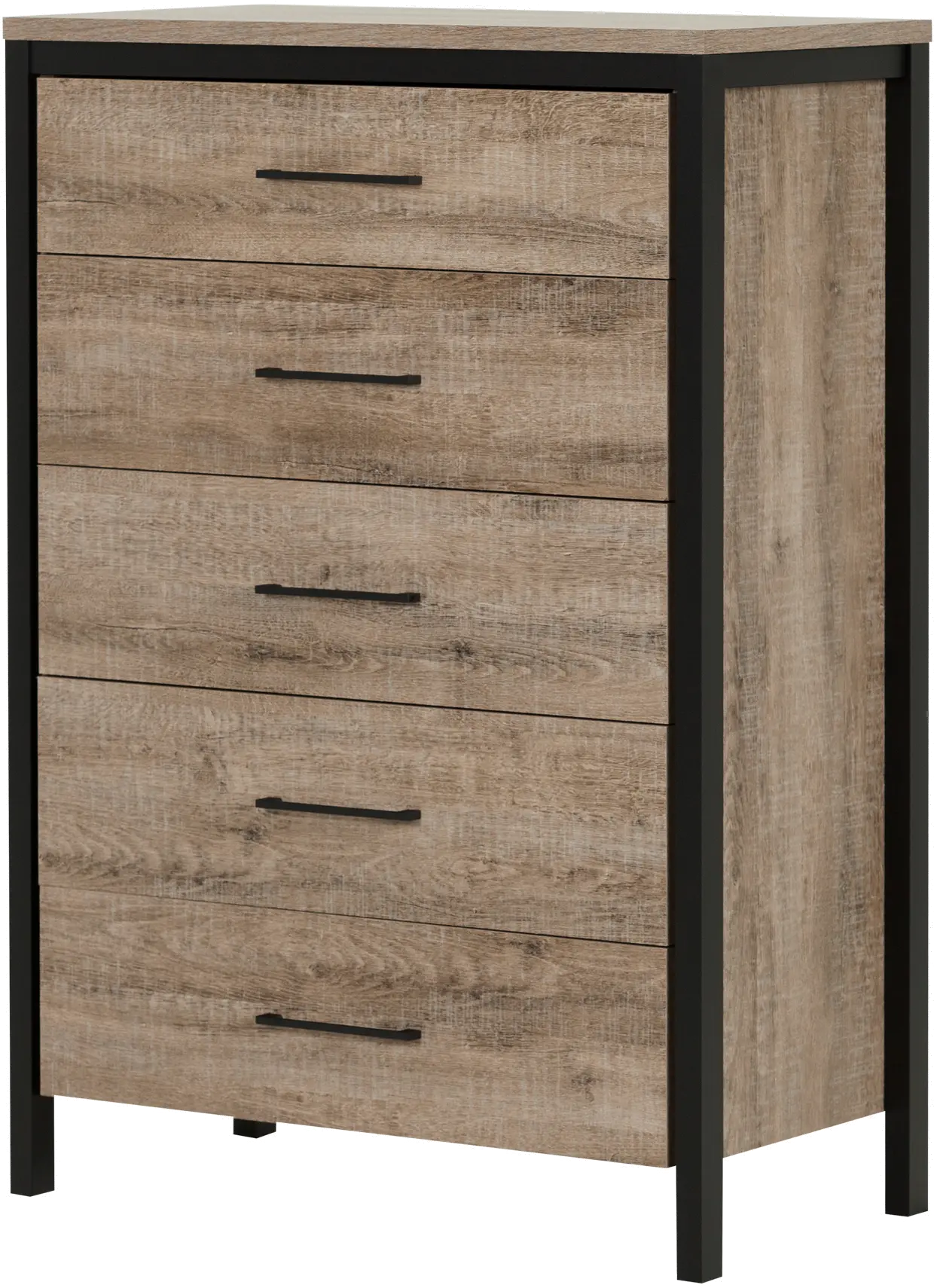 Weathered Oak 5-Drawer Chest - South Shore