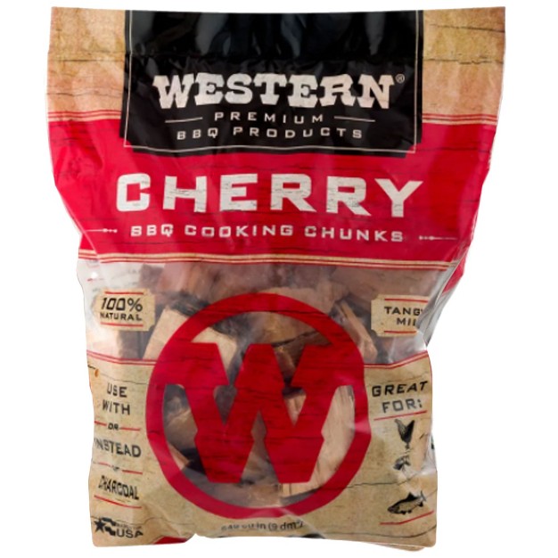 Western Bbq Smoking Barbecue Wood Grill Cooking Chunks Cherry