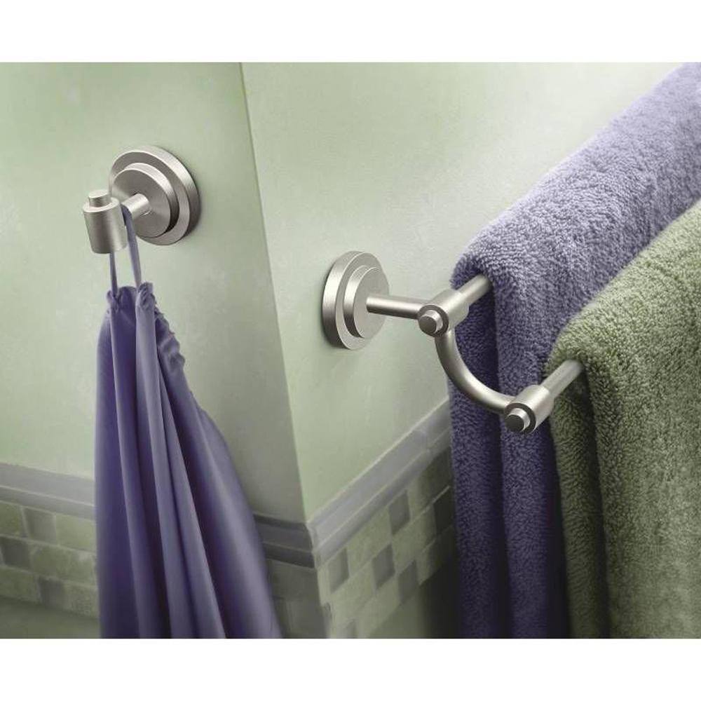 MOEN ISO Single Robe Hook in Spot Resist Brushed Nickel DN0703BN