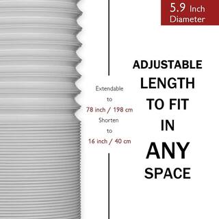 TURBRO 5.9 in. 6.5 ft. Insulated Flexible Exhaust Hose for Portable Air Conditioner Clockwise 5.9 In. Diameter  6.5 ft. Long