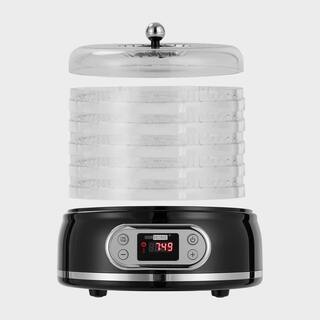 VIVOHOME 400W 5-Tray Round Black Food Dehydrator with Digital Timer and Temperature Control X002ADFF3D