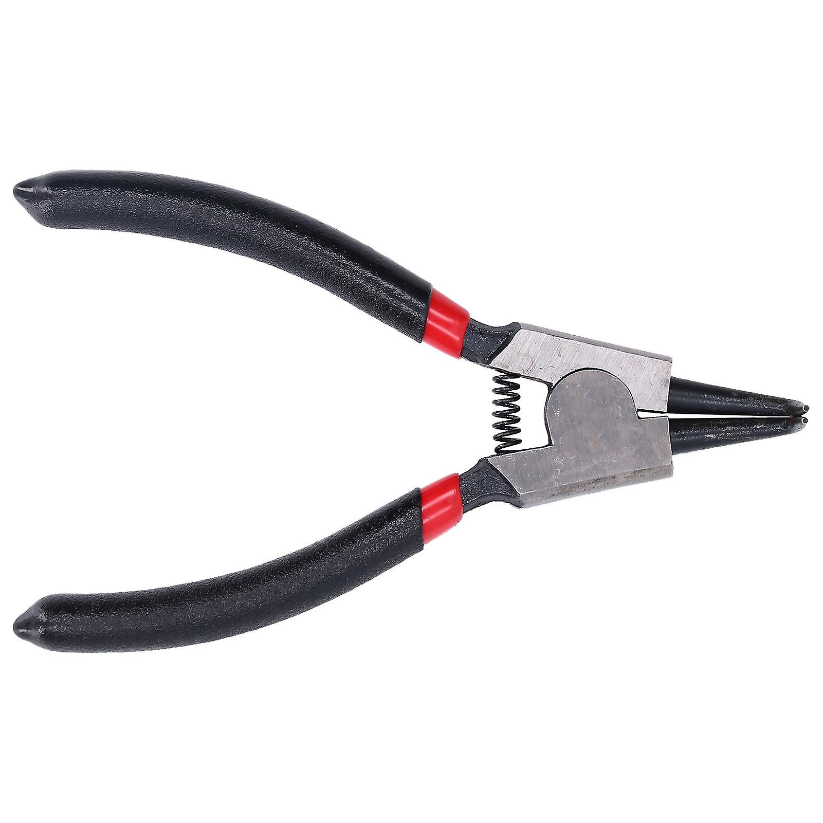 Snap Ring Pliers Carbon Steel Rubber Heat Treated Circlip Plier Hand Repair Tool 5in