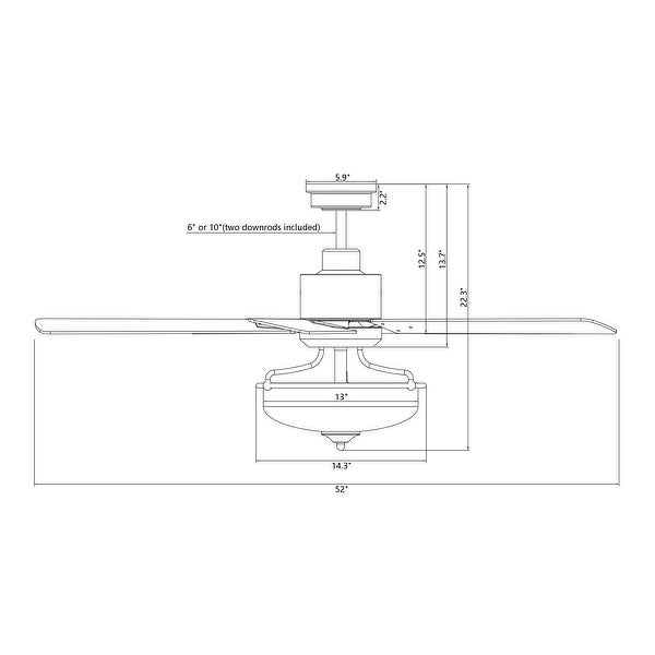 52 inch Reversible Wooden 5-Blade 3-Light Ceiling Fan with Remote Shopping - The Best Deals on Ceiling Fans | 37785244