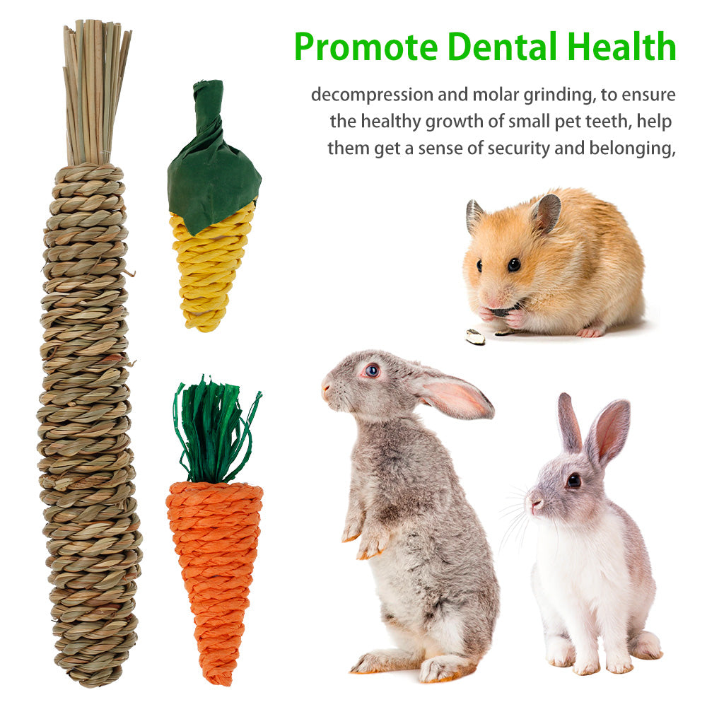 MLfire 9pcs Hamster Chew Toys Pet Teeth Care Molar Toy for Hamster Rat Rabbit Chinchilla Squirrel Small Animals