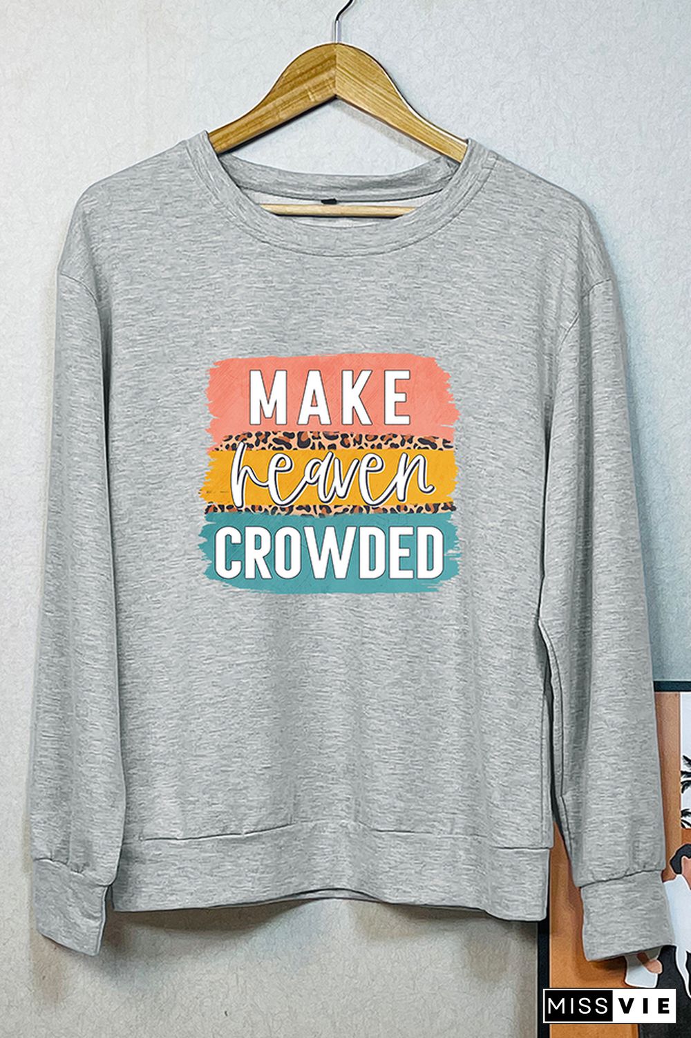 Make Heaven Crowded Brush Block Sweatshirt Wholesale