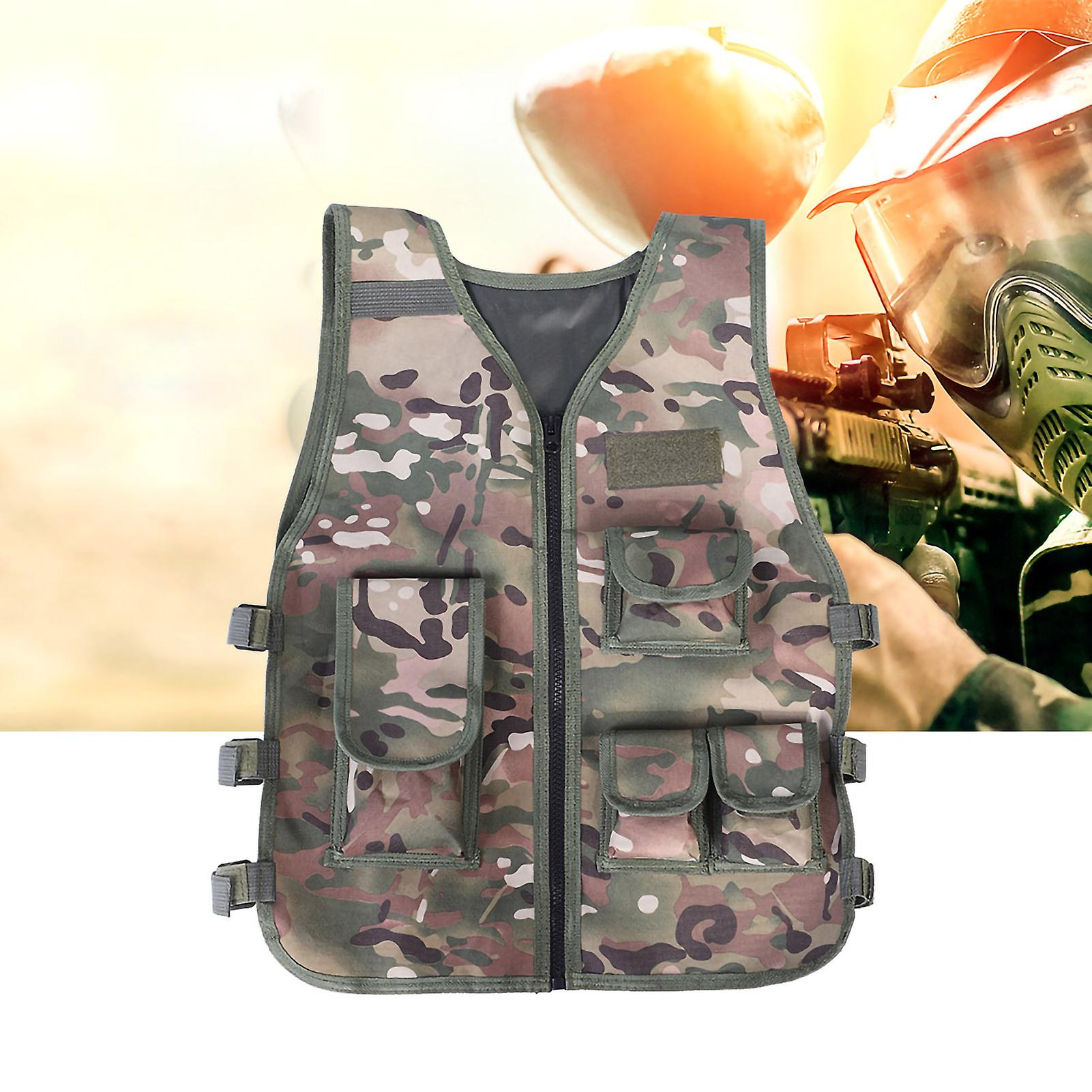 Children Waistcoat Military Camouflage Vest For Outdoors Games(camouflage Color Adult)