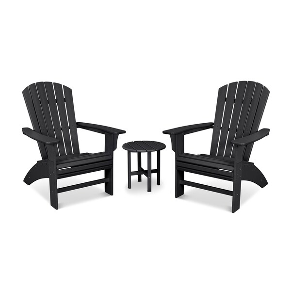 Trex Outdoor Furniture Yacht Club 3Piece Curveback Adirondack Set