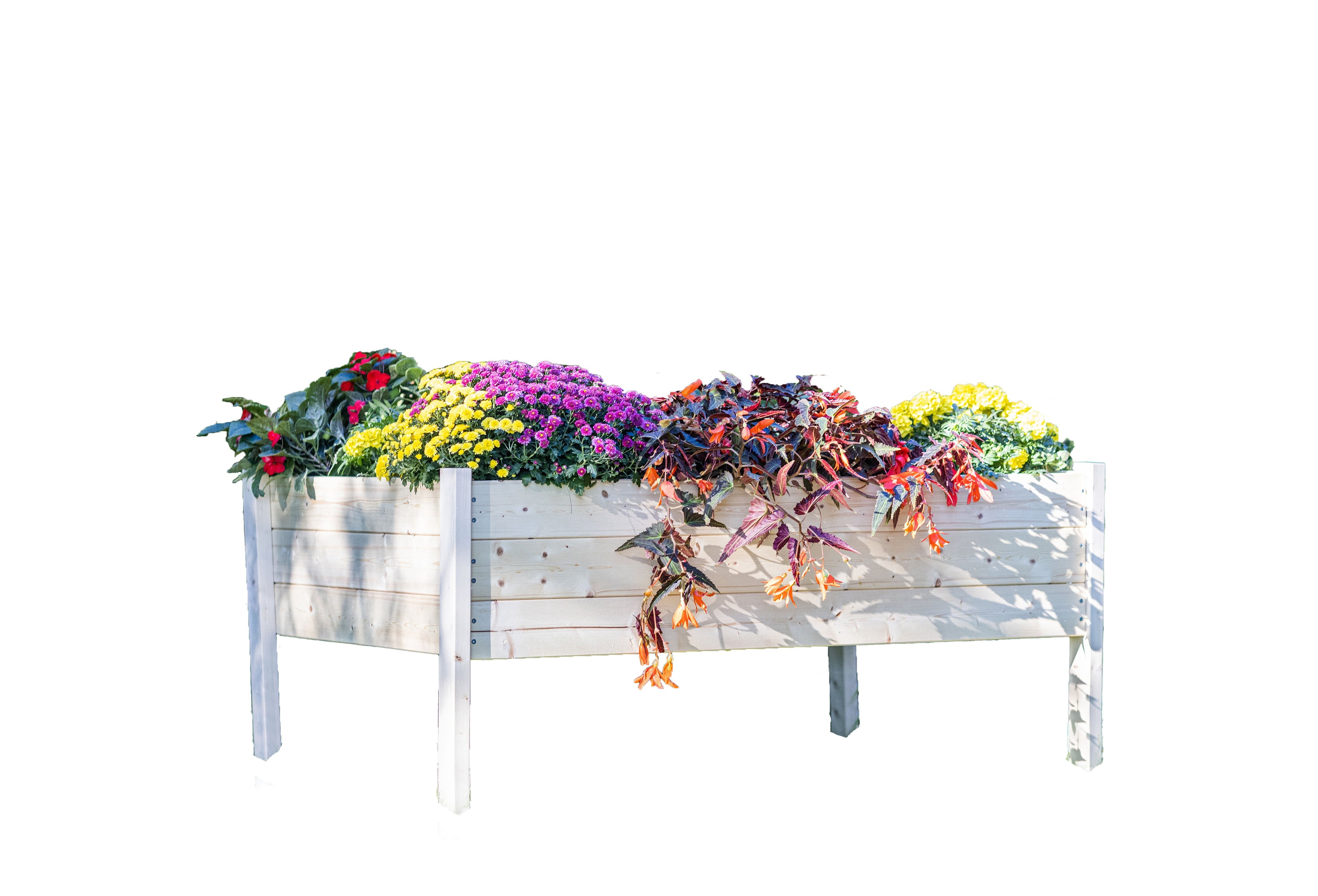 Zylina Raised Elevated Wood Garden Planter Collection - 48"(L) x 36"(W) x 22"(H)