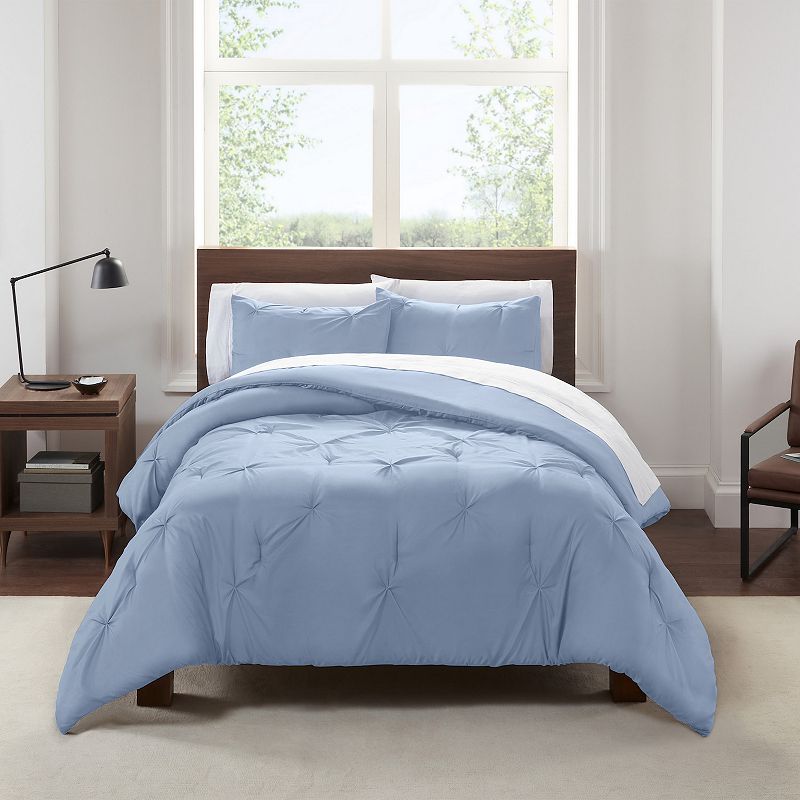 Serta? Simply Clean Antimicrobial Pleated 3-Piece Comforter Set with Shams