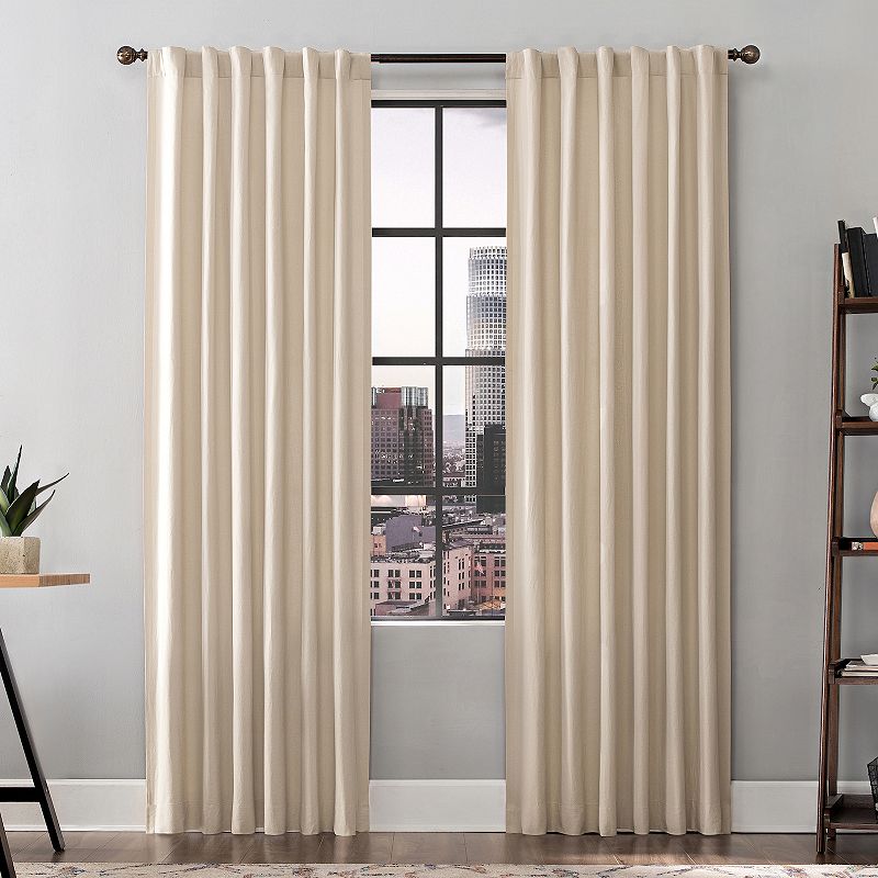 Scott Living Renato Linen Blend Semi-Sheer Back Tab 1-panel Window Curtain