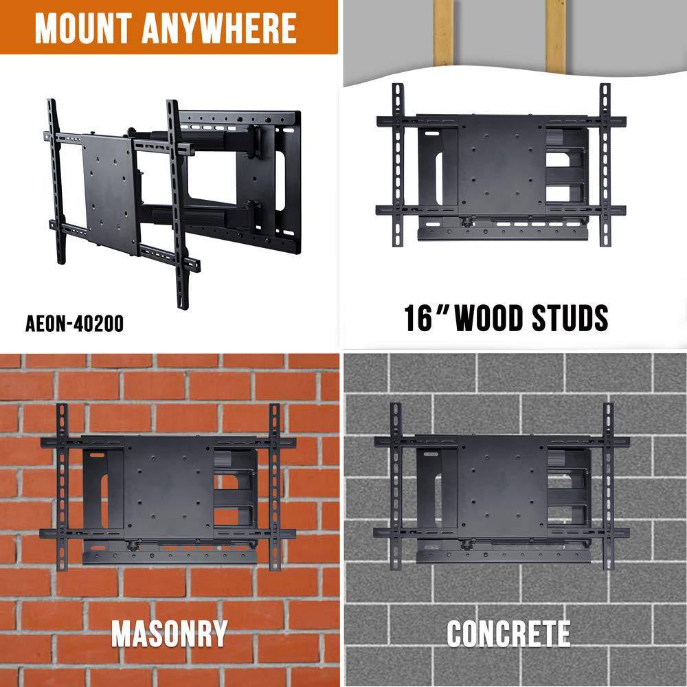 Aeon Stands and Mounts Full Motion TV Wall Mount with Included HDMI Cable Fits 37 in. - 70 in. TV and VESA Compatible 600 mm x 400 mm Aeon-40200