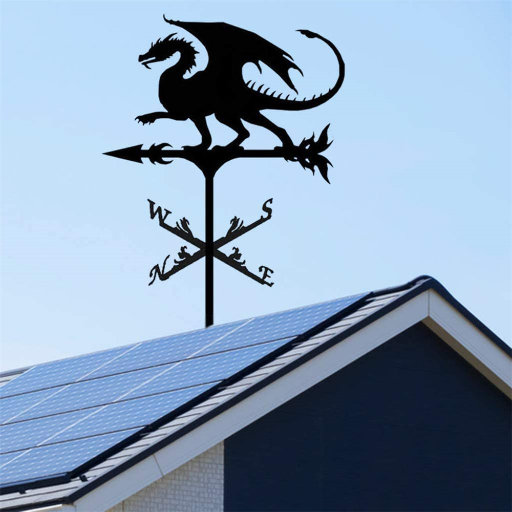 NKTIER Outdoor Dragon Weathervane Professional Measuring Tool Roofs Retro Garden Stake Weather Vane Outdoor Roof Decoration Architecture Farmhouse Weather Vane Wind Direction Indicator Garden Yard Dec