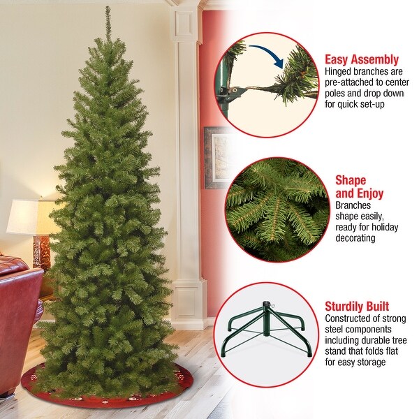 National Tree Company 7.5 ft. North Valley Spruce Pencil Slim Tree