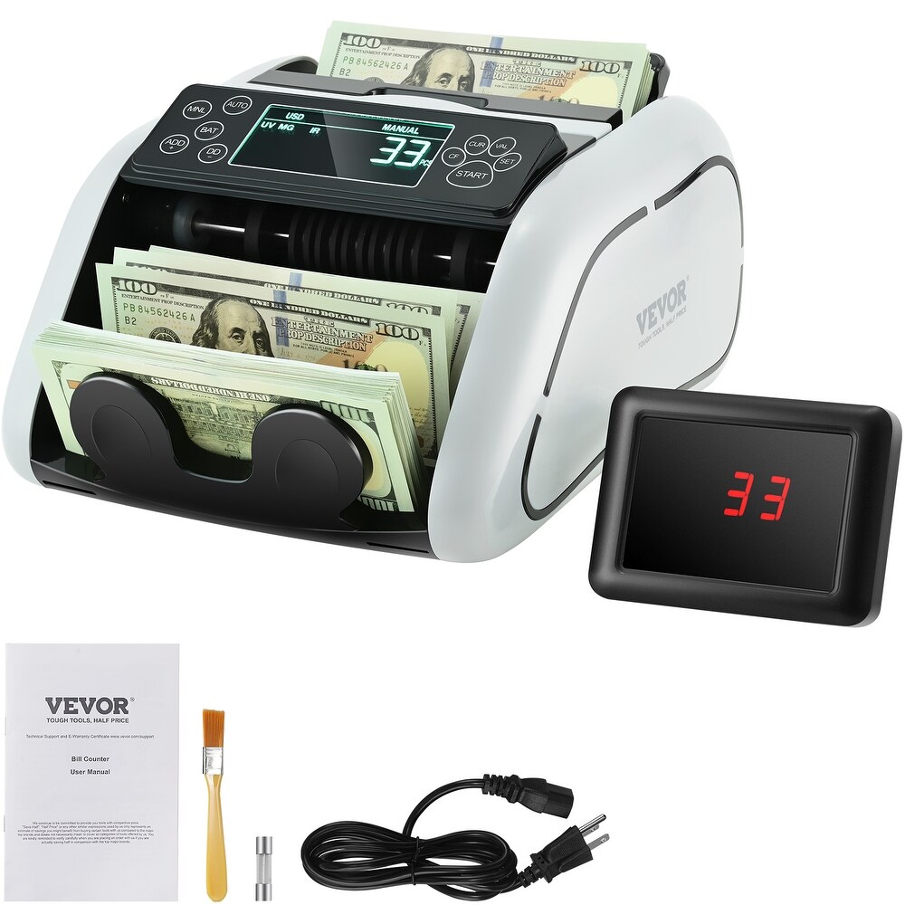 VEVOR Money Counter Machine  Bill Counter with UV  MG  IR and DD Counterfeit Detection