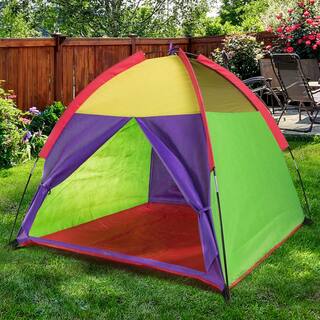 Alvantor 48 in. x 48 in. x 42 in. Pop Up Kids Play Tent for Indoor Outdoor Playhouse Camping Playground Rainbow 8010