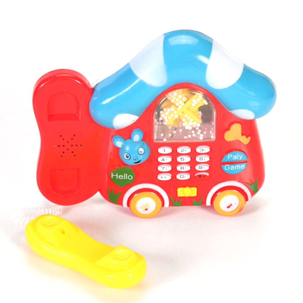 Children Kids Toy Telephone Mini Colorful Electric Music Telephone Sounds Toys Gift Random Color