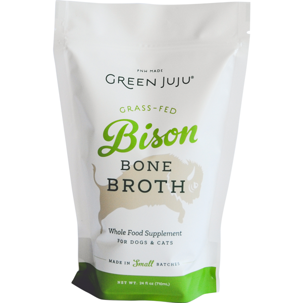 Green Juju Grass Fed Bison Bone Broth Frozen Food Topper For Dogs and Ca