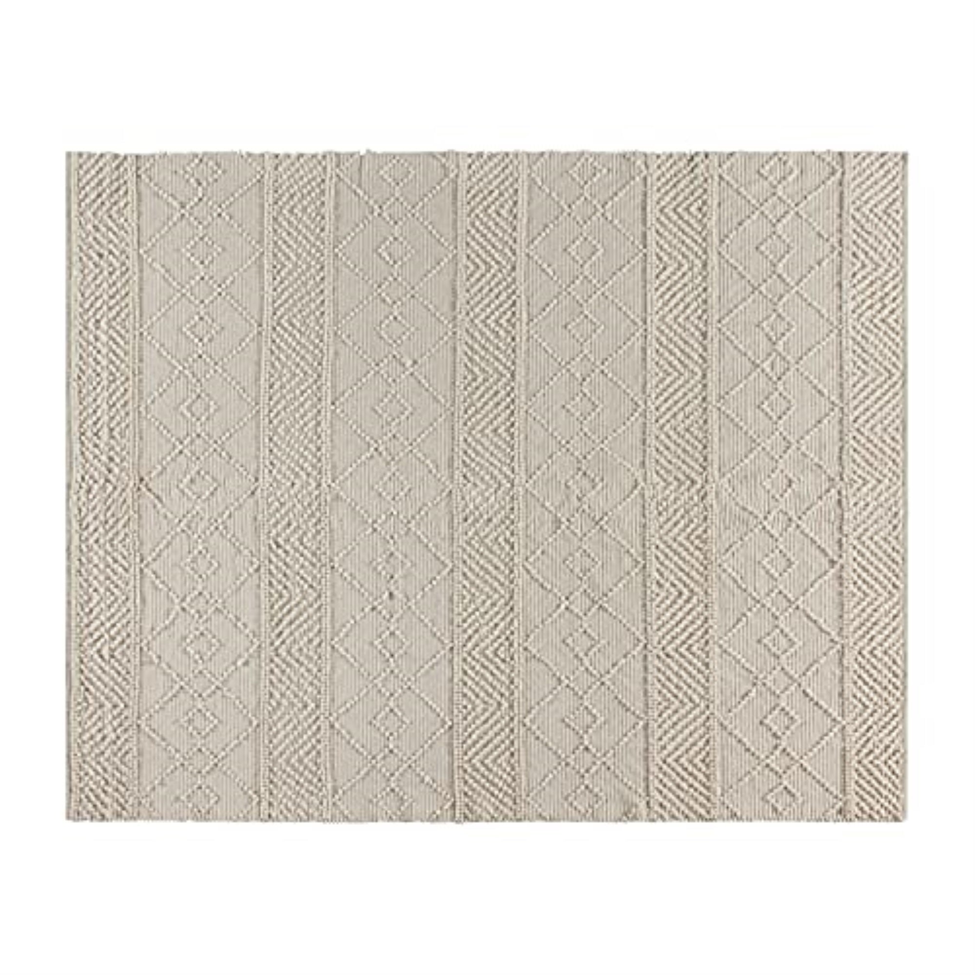 Flash Furniture Rectangular Modern Ivory Handwoven Area Rug, 8 x 10