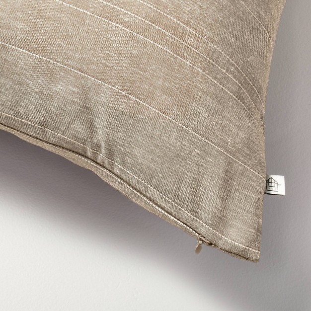 Heathered Stripe Euro Bed Pillow Brown With Magnolia