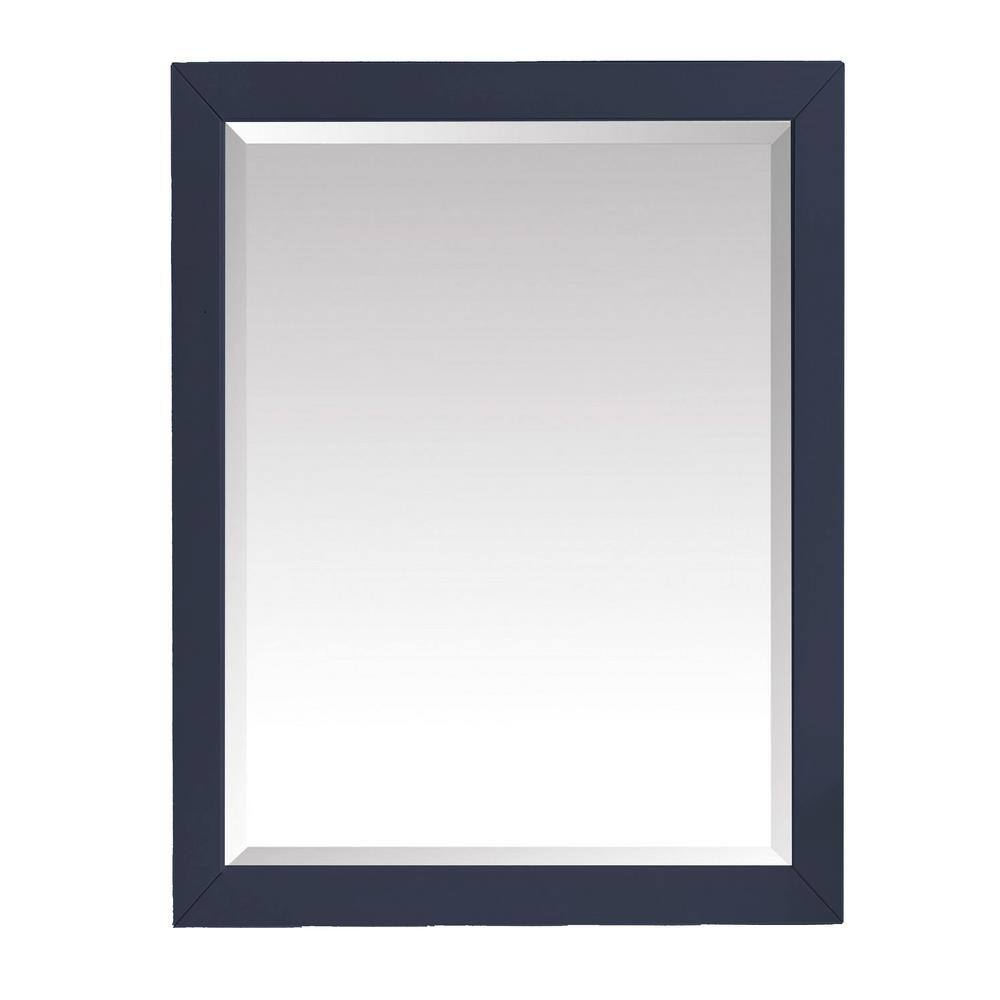 Home Decorators Collection Windlowe 24 in. W x 32 in. H Framed Rectangular Beveled Edge Bathroom Vanity Mirror in Navy Blue 15101-M24-NB