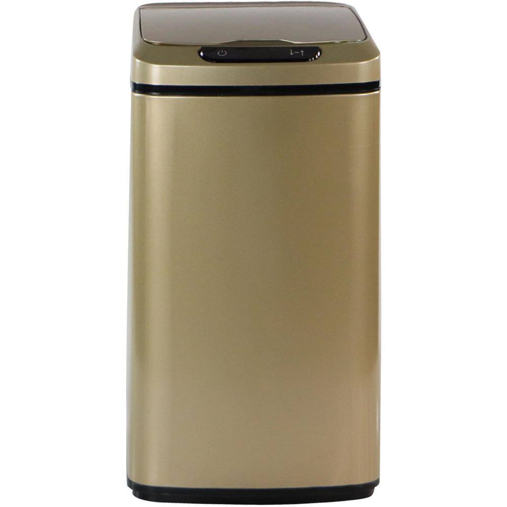 Hanover 3.2 Gal. Gold Metal Household Trash Can with Sensor Lid HTRASH12L-2