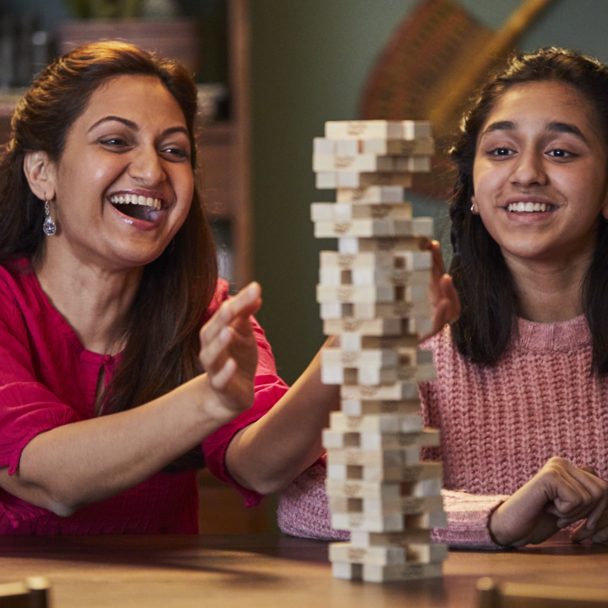 Jenga， Classic Game， Genuine Hardwood Blocks， Stacking Game for Kids Ages 6+