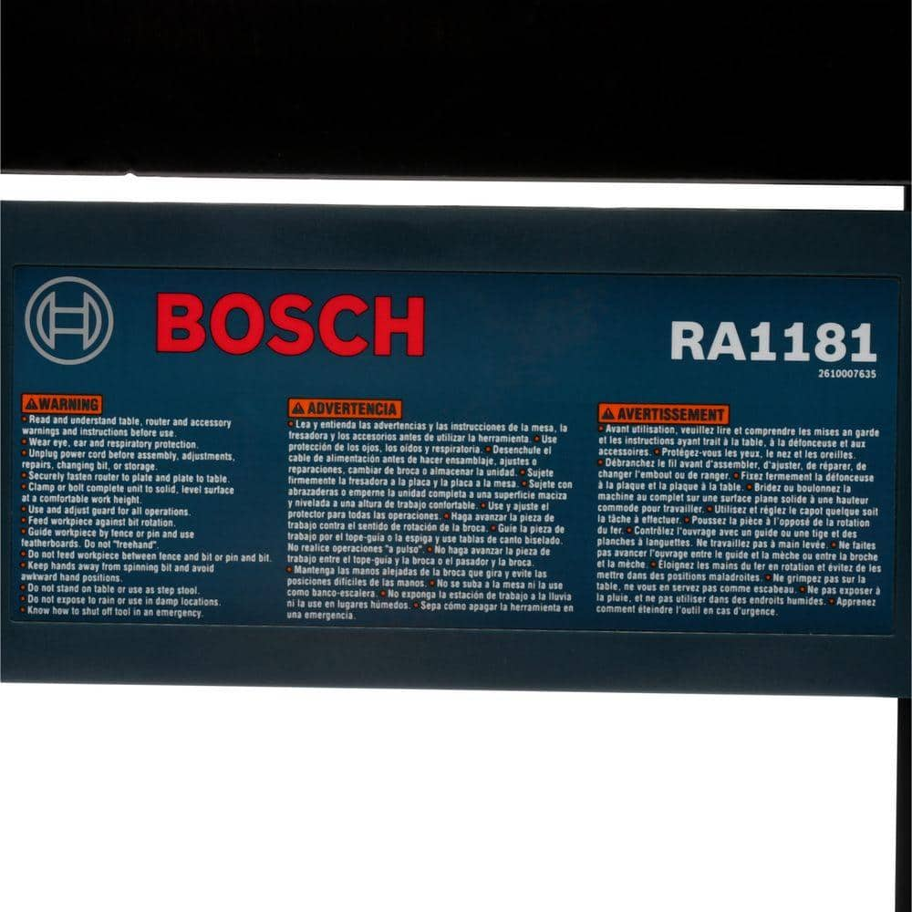 Bosch 27 in. x 18 in. Aluminum Top Benchtop Router Table with 2-1/2 in. Vacuum Hose Port RA1181