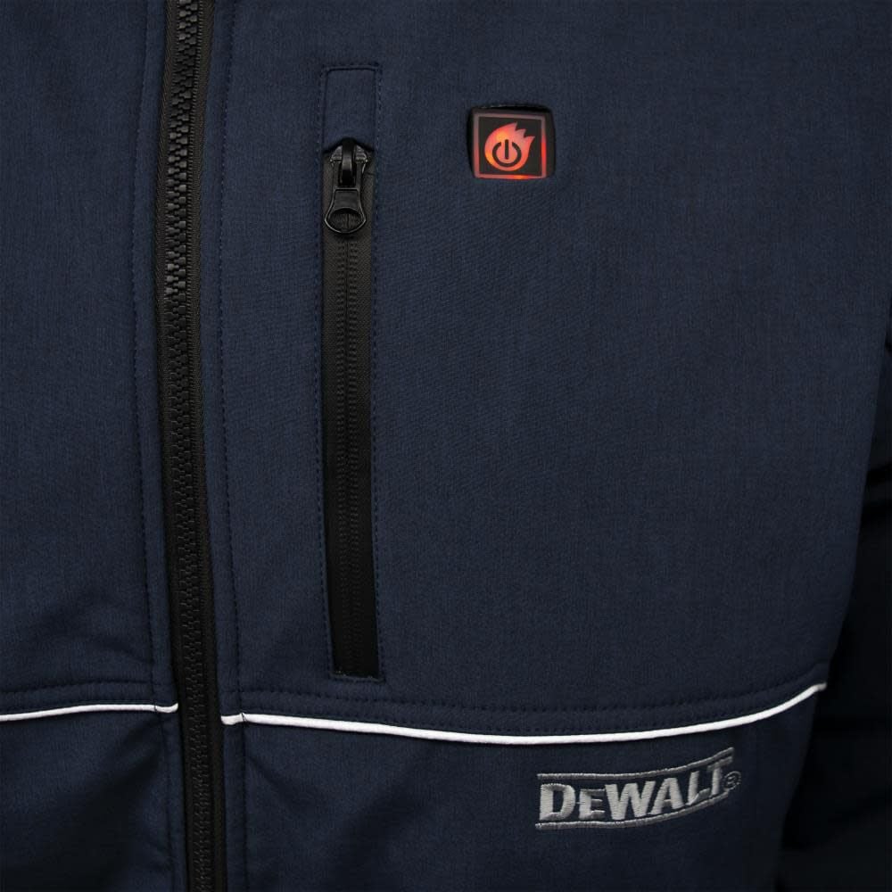 DEWALT Mens Heated Kit Soft Shell Jacket with Sherpa Lining ted Navy 2X DCHJ101D1-2X from DEWALT