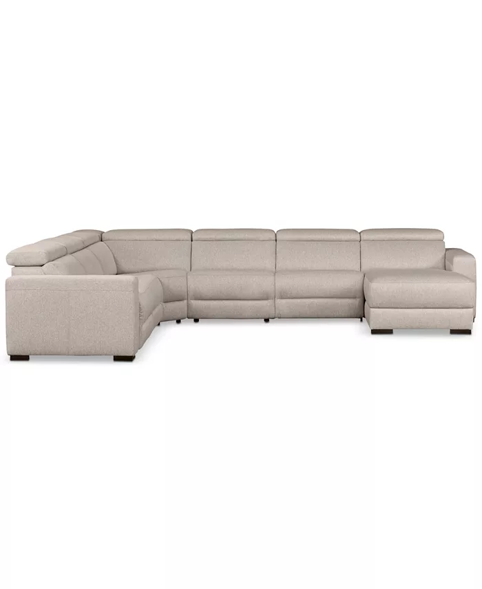 Furniture Nevio 157 6-Pc. Fabric Sectional Sofa with Chaise