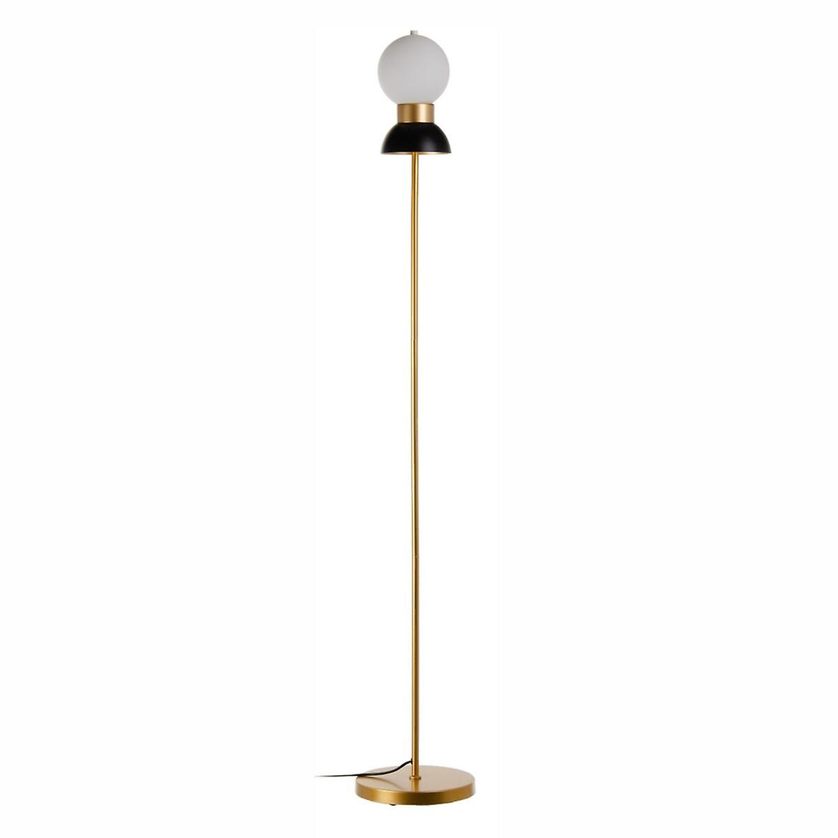 Floor Lamp 24，5 x 24，5 x 158 cm Crystal Black Metal White