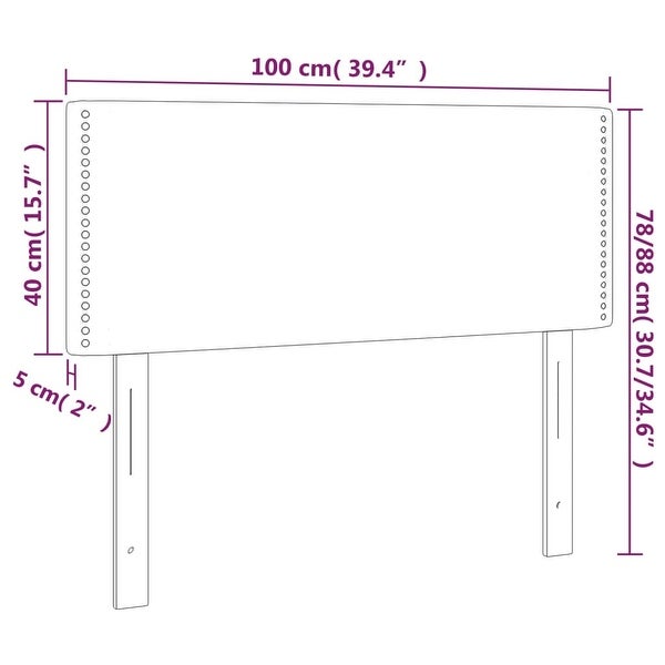 vidaXL Headboard Light Gray 39.4