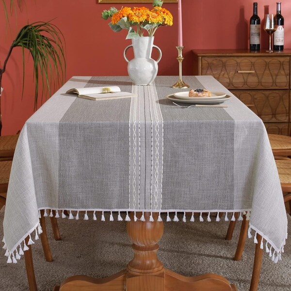 Rustic Tablecloth Cotton Linen Waterproof Tablecloths