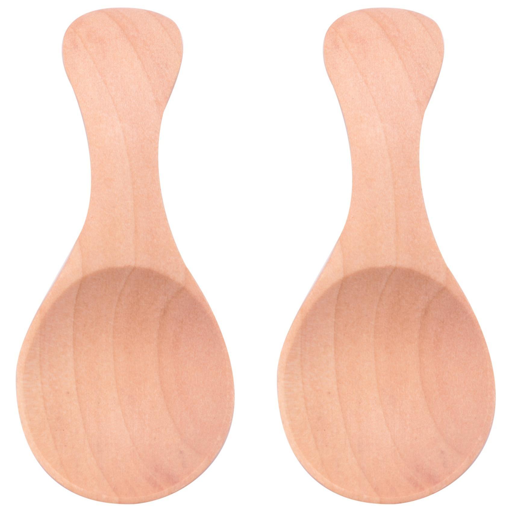 8pcs Small Wooden Salt Spoon Solid Wood Condiments Spoon Handmade Honey Teaspoon Seasoning Sugar Co