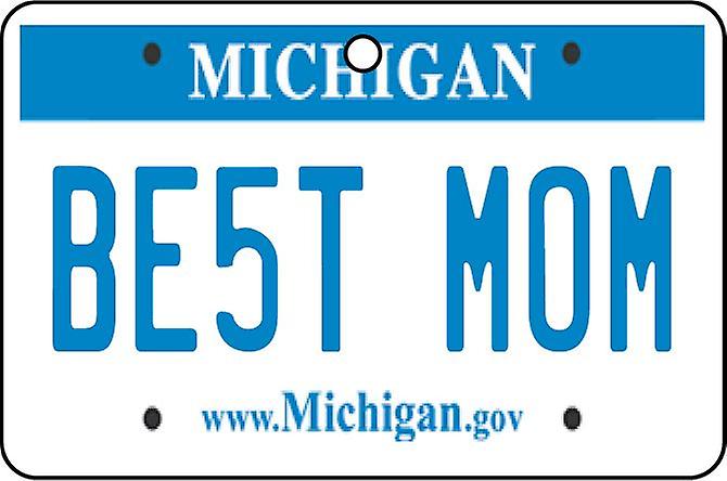 Michigan - Best Mom License Plate Car Air Freshener