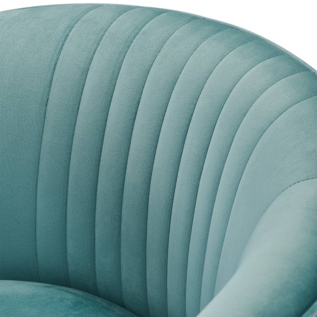 Leone Tufted Accent Chair Teal Adore Decor