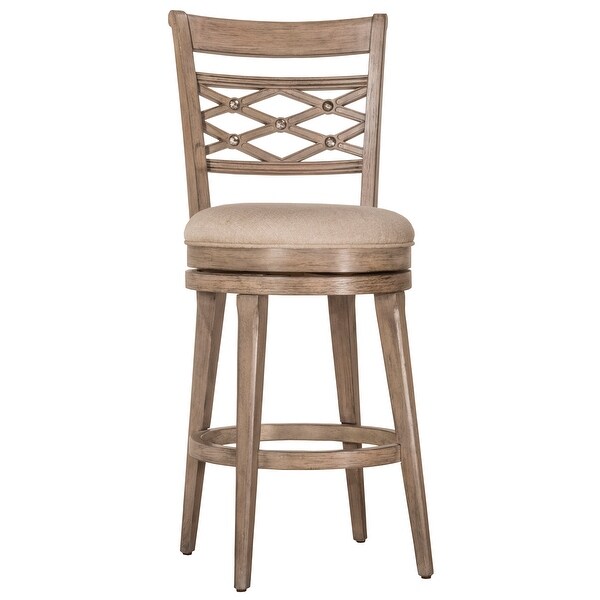 Hillsdale Furniture Chesney Wood Bar Height Swivel Stool， Weathered Gray - 23